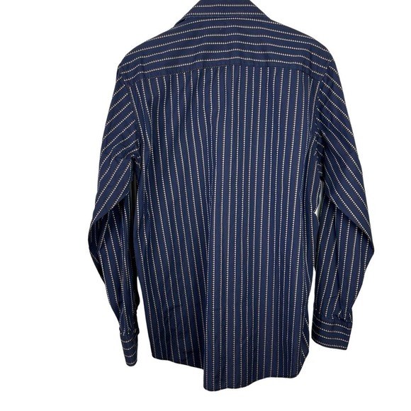 EUC Designer Bugatchi Uomo Men's Luxury Casual Cotton Dress Shirt Flip Cuffs XL - Picture 3 of 10